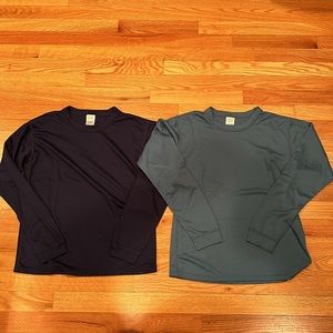2 BOYS PANTAGONIA CAPILENE LONG SLEEVE SHIRTS, SIZE 14
